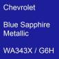 Preview: Chevrolet, Blue Sapphire Metallic, WA343X / G6H.